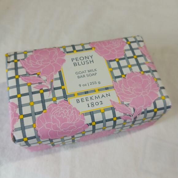 Beekman 1802 PEONY BLUSH 9 oz goat milk soap Made in the USA NEW - Picture 3 of 7